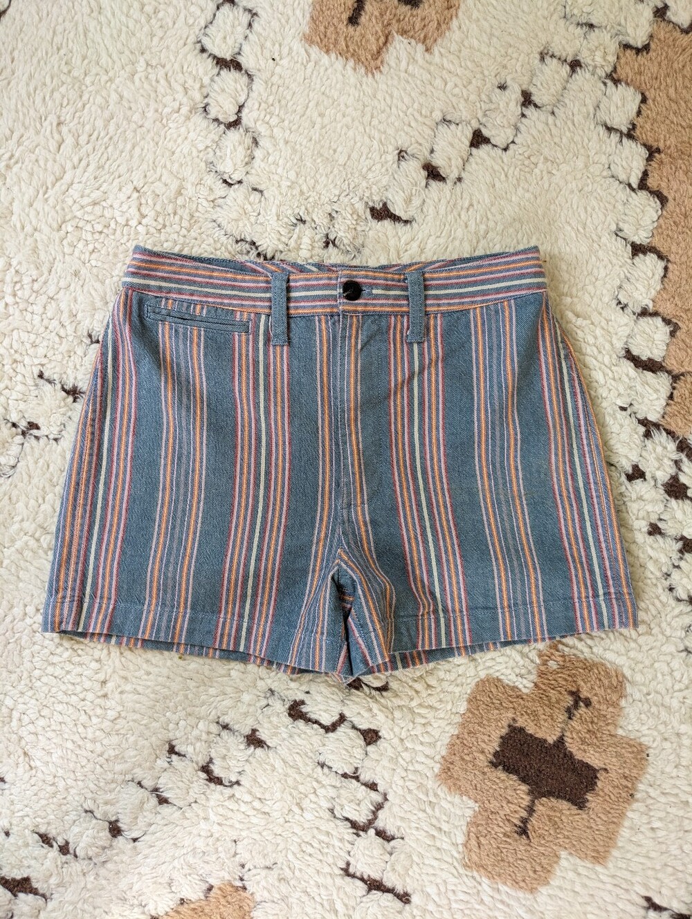 Madewell Emmett Short In Rainbow Stripe